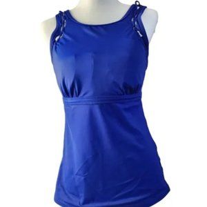 ATHLETA Tankini Swim Top Royal Blue 38B/C